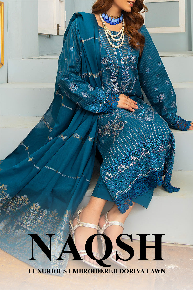 Naqsh Doriya Embroidered Lawn Collection – VS Textile