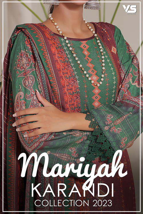 Mariyah Printed Winter Karandi Collection 2023