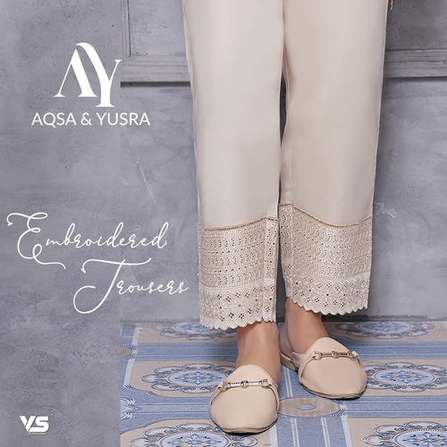Add the modest class & ultimate style to your any shirt effortlessly with latest “Unstitch & Stitch Bottoms” by VS Textiles.