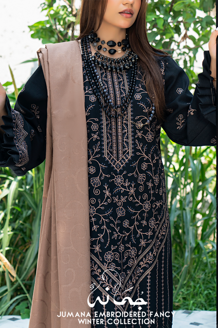 Jumana Embroidered Winter Collection with Dyed Shawl. – VS Textile