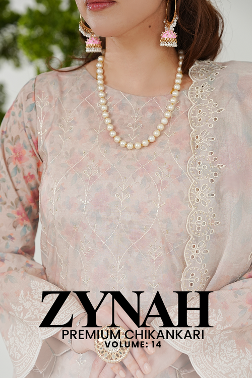 Zynah Dhagakari Embroidered Lawn Collection 2026