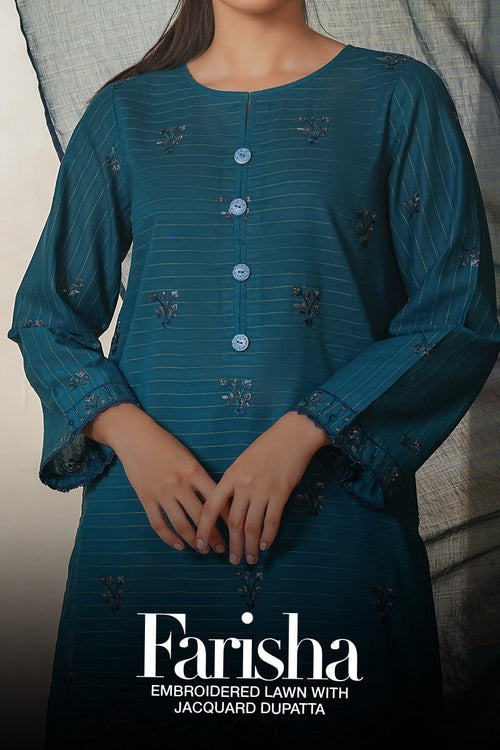 Farisha Chikankari Lawn Collection with Jacquard Dupatta 2025