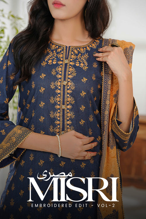 Misri Embroidered Lawn Edit V-2 2025