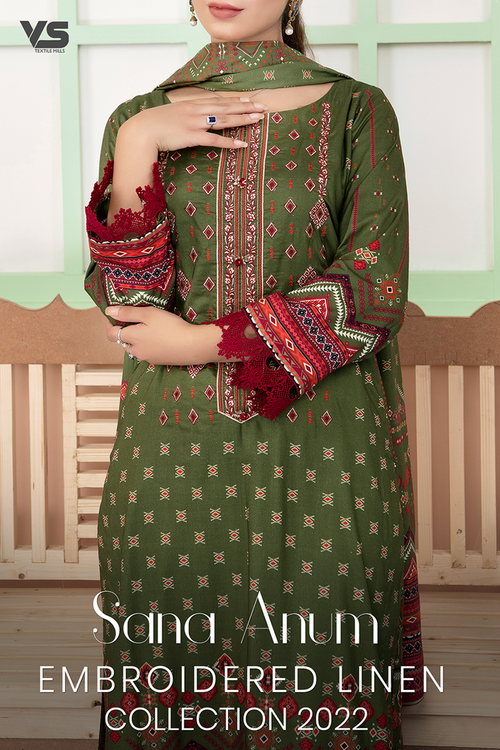 Sana & Anum Embroidered Linen Winter Collection