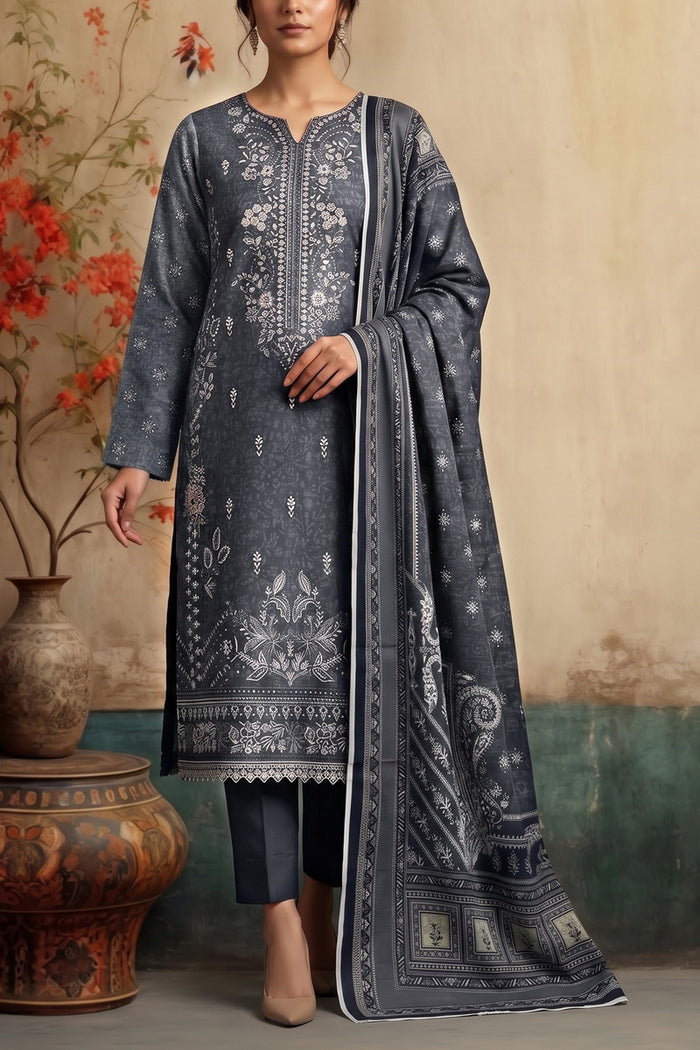 Shahkar Emb Khaddar D-015
