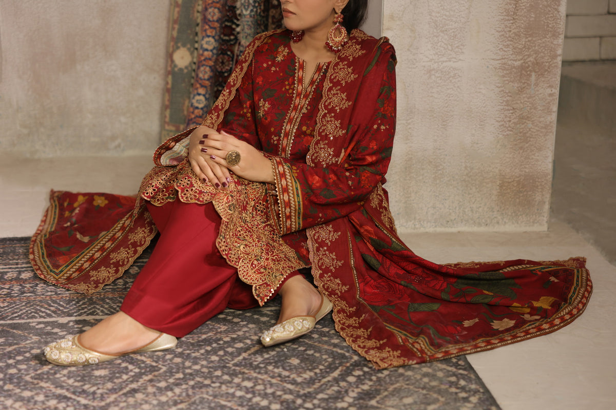 Shahkar Emb Khaddar D-001