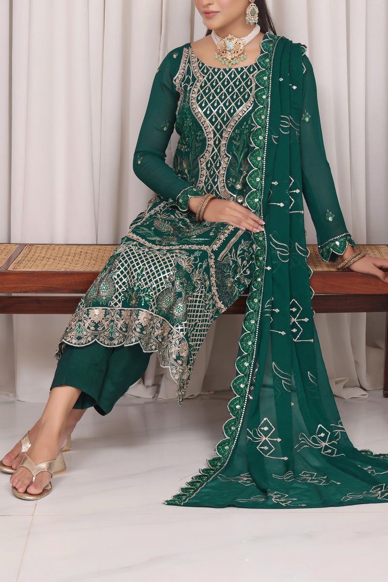 Jahanara Emb Chiffon D-08