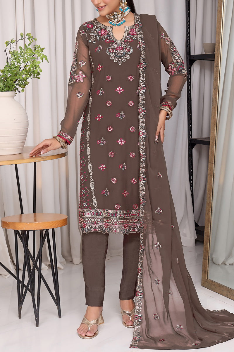 Jahanara Emb Chiffon D-01