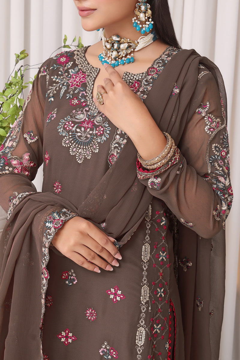Jahanara Emb Chiffon D-01
