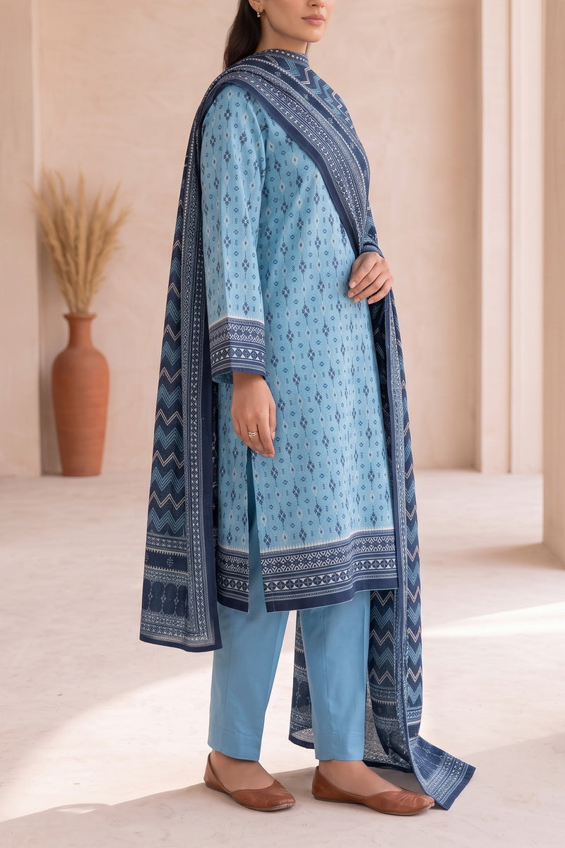 Shahkar Printed 3 Pcs Unstitch Khaddar D-1001