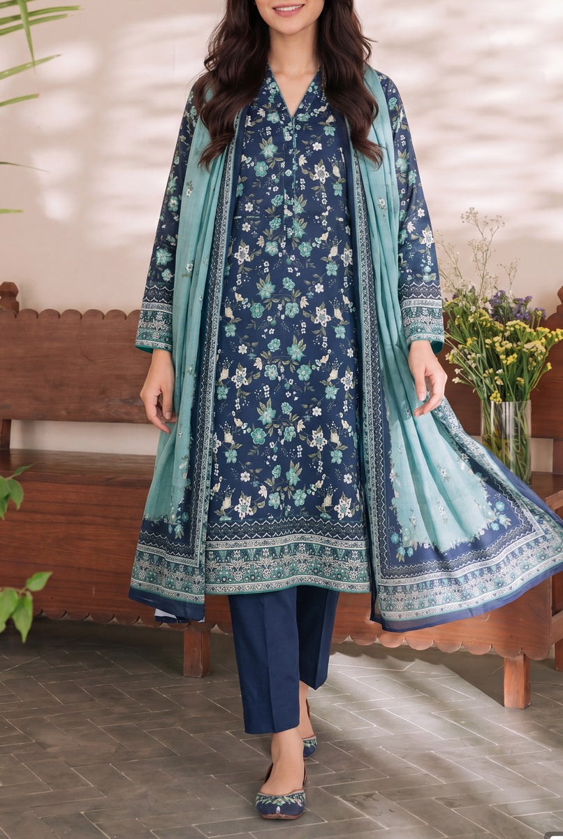 Misri Unstitch 3 Pcs Lawn D-953
