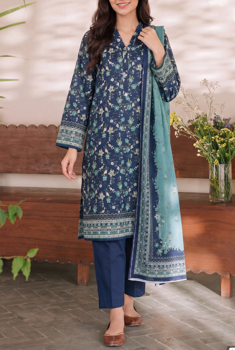 Misri Unstitch 3 Pcs Lawn D-953