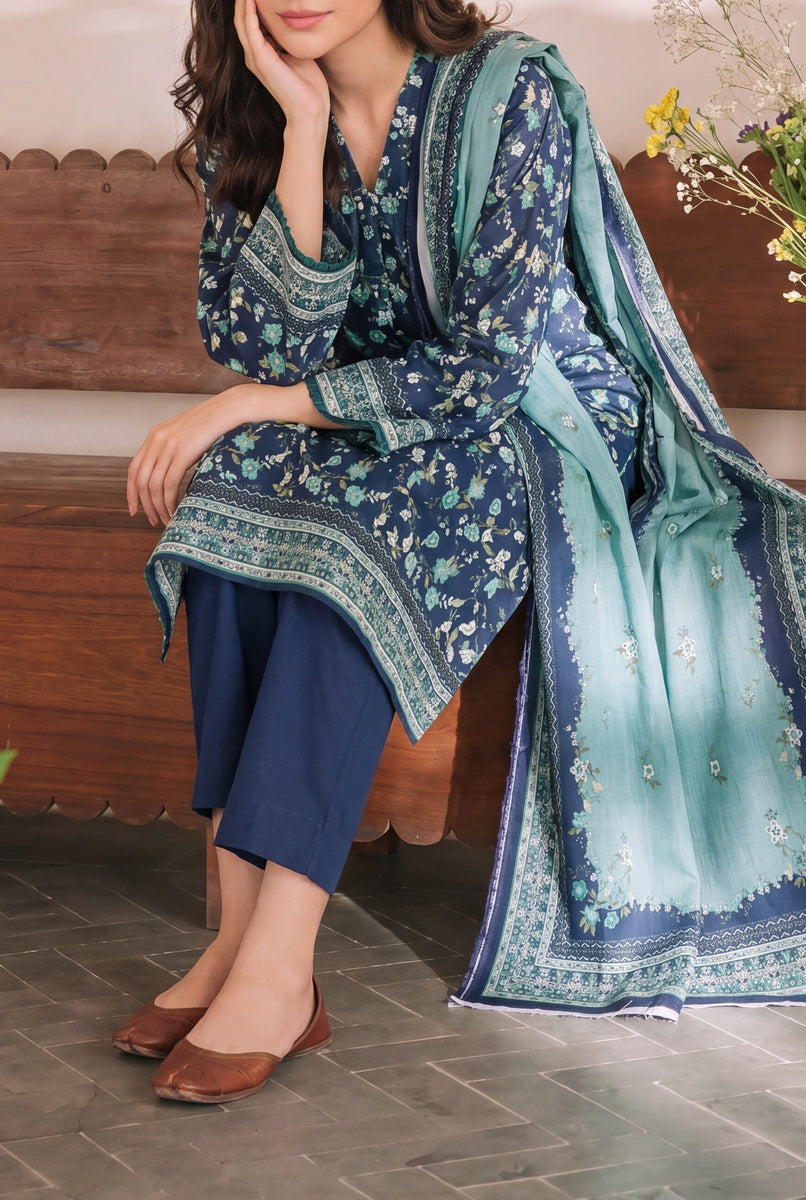 Misri Unstitch 3 Pcs Lawn D-953