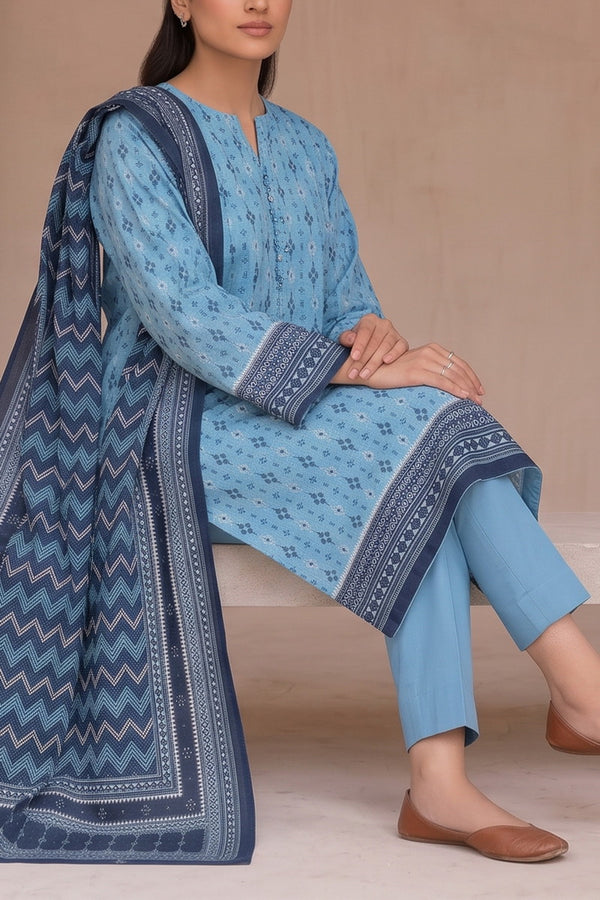 Shahkar Printed 3 Pcs Unstitch Khaddar D-1001