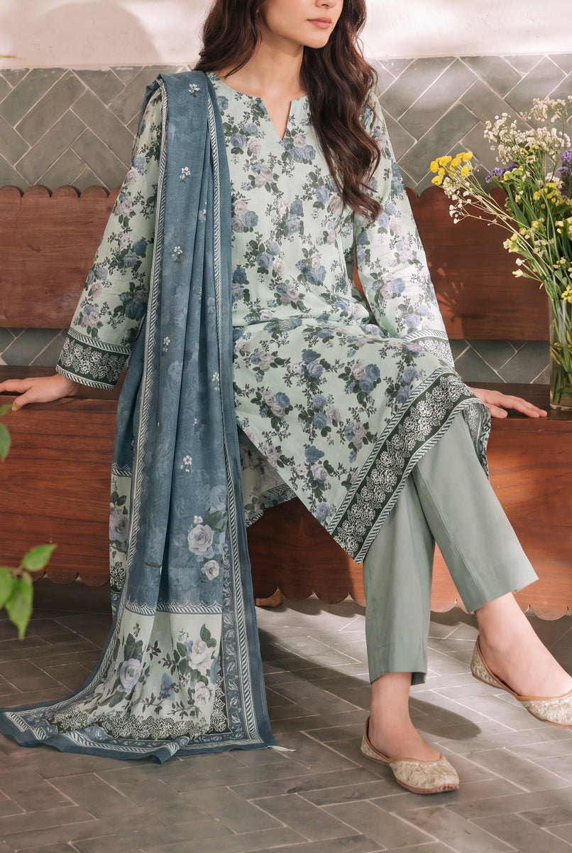 Misri Unstitch 3 Pcs Lawn D-954