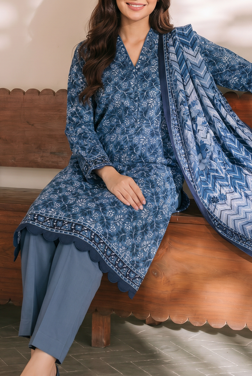 Misri Unstitch 3 Pcs Lawn D-967