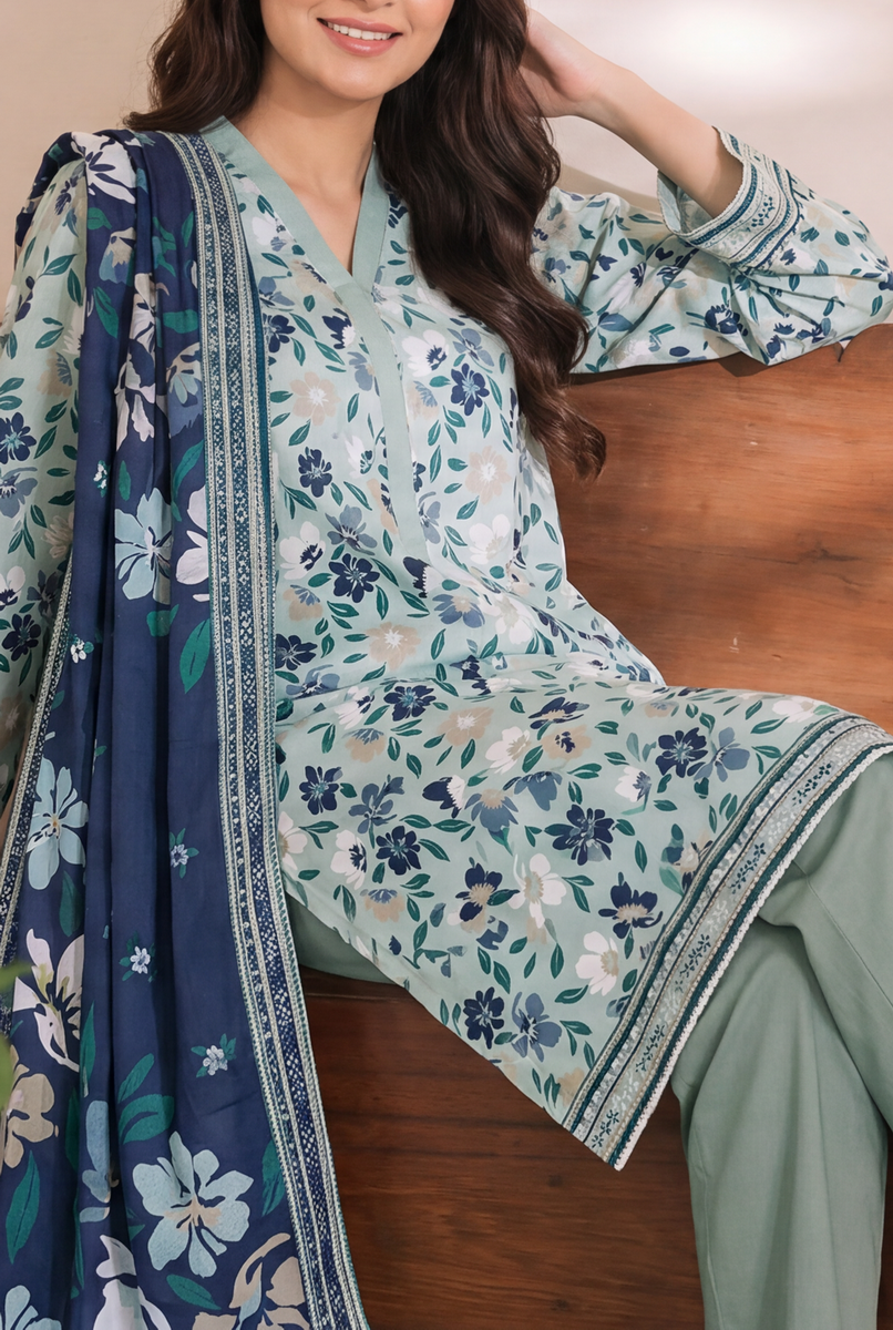 Misri Unstitch 3 Pcs Lawn D-950