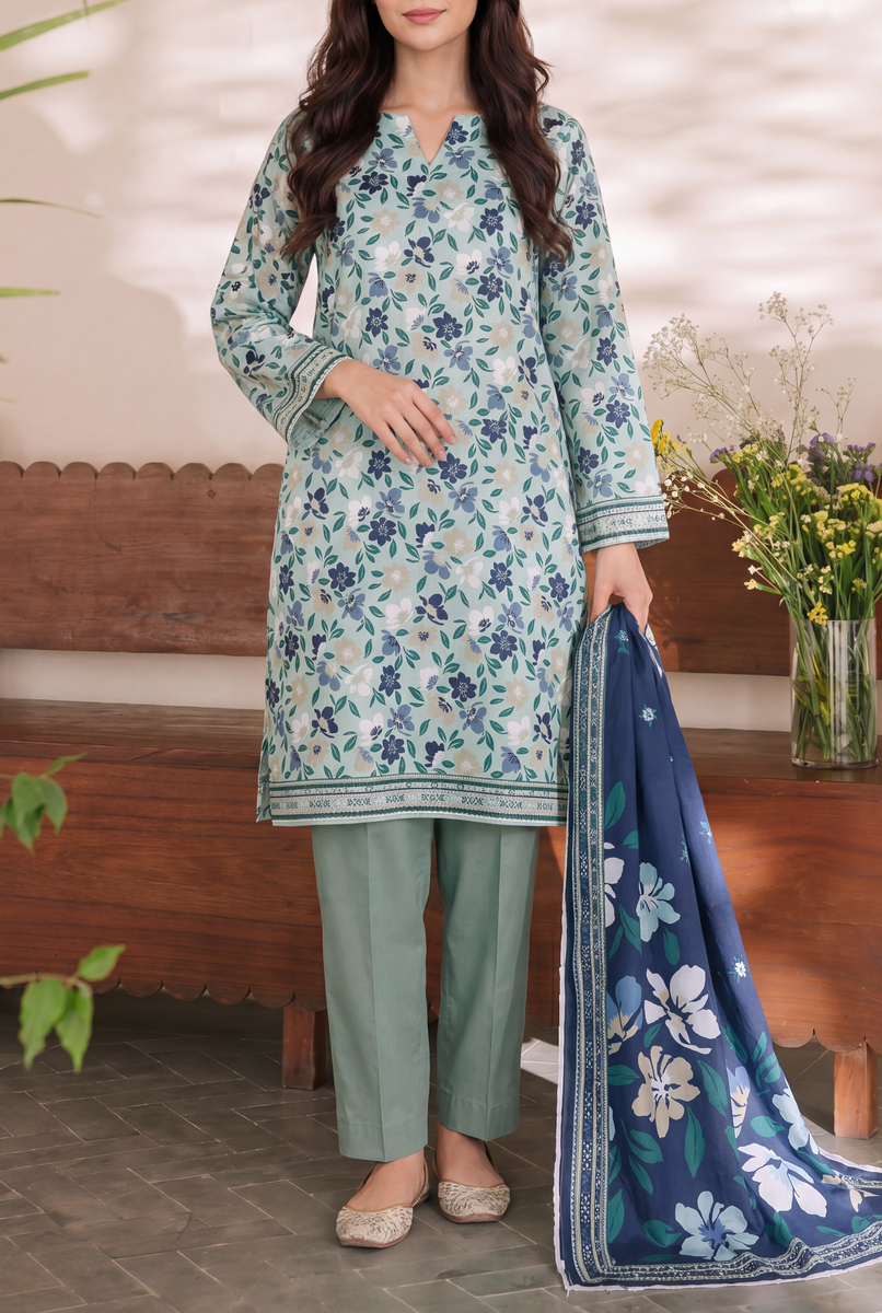 Misri Unstitch 3 Pcs Lawn D-950
