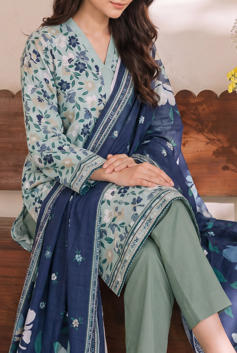 Misri Unstitch 3 Pcs Lawn D-950