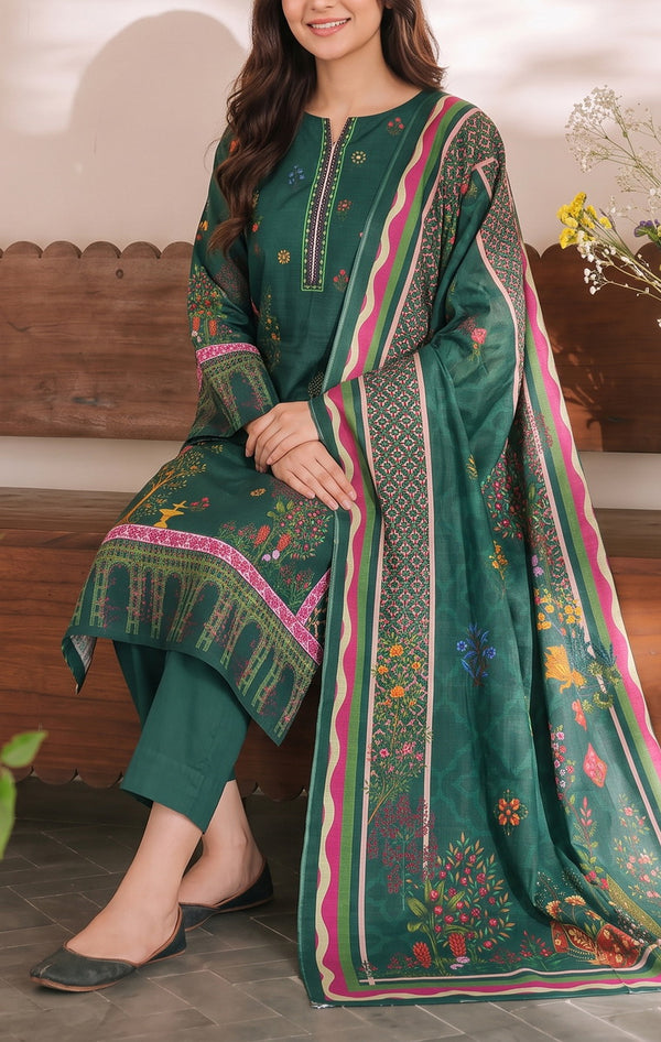 Shahkar Printed 3 Pcs Unstitch Khaddar D-1009