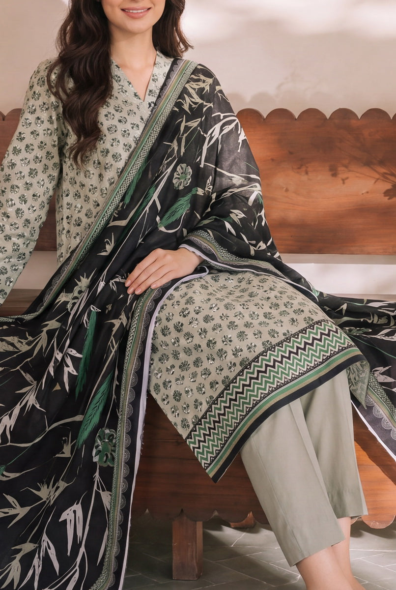 Misri Unstitch 3 Pcs Lawn D-959