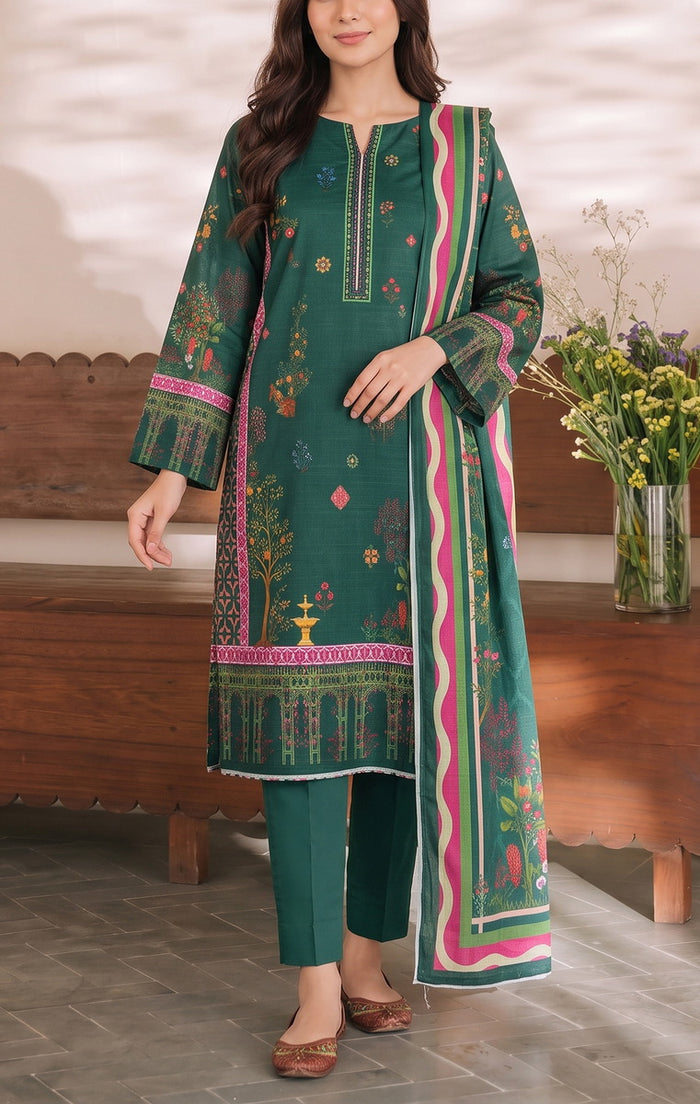 Shahkar Printed 3 Pcs Unstitch Khaddar D-1009