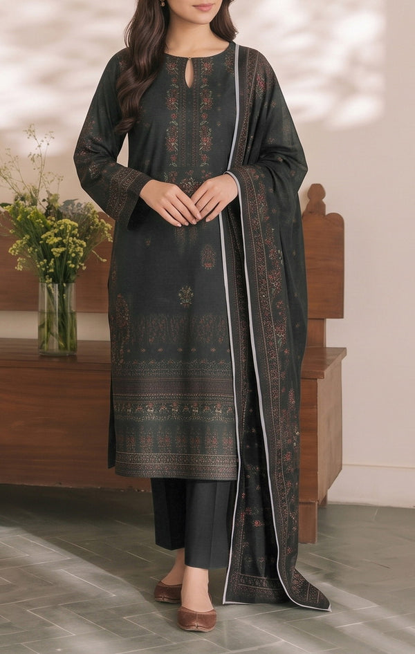 Shahkar Printed 3 Pcs Unstitch Khaddar D-1014