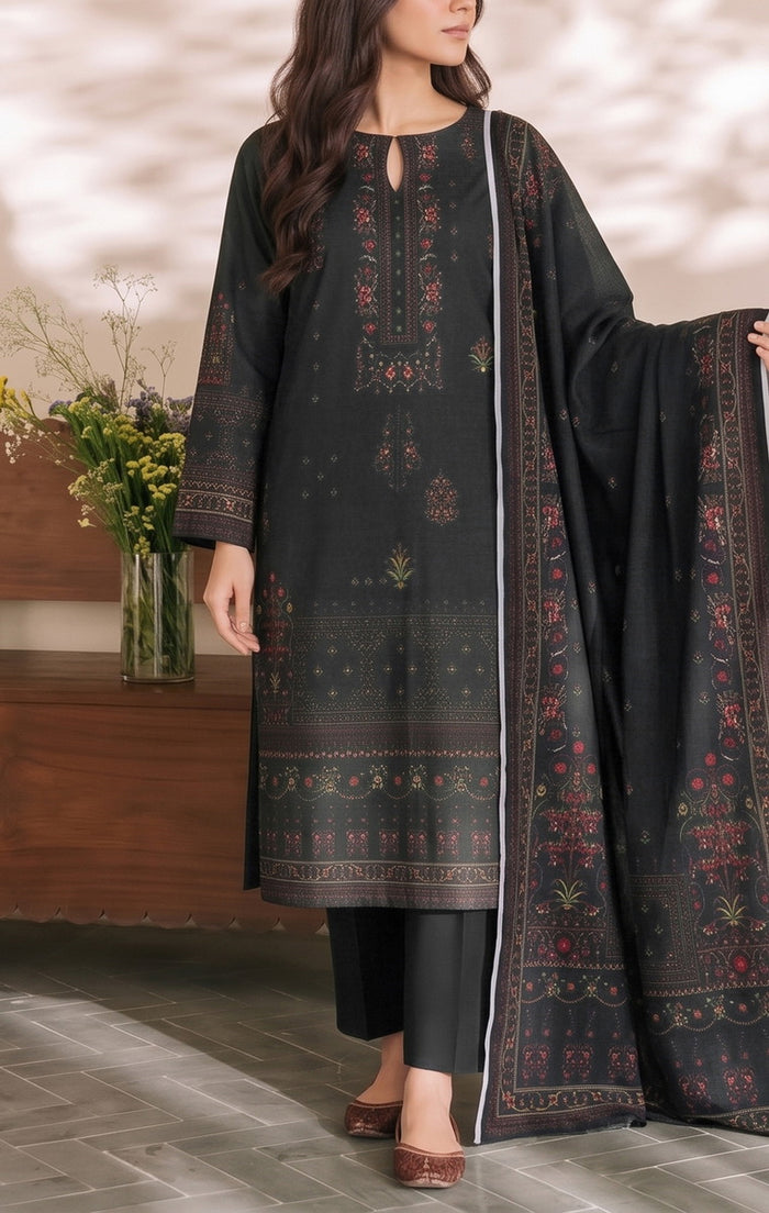 Shahkar Printed 3 Pcs Unstitch Khaddar D-1014