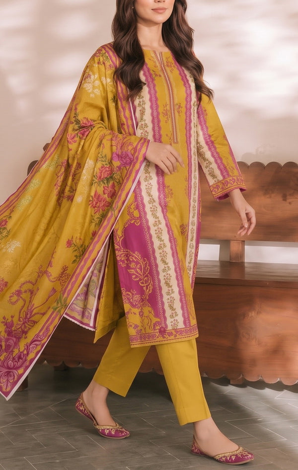 Shahkar Printed 3 Pcs Unstitch Khaddar D-1015