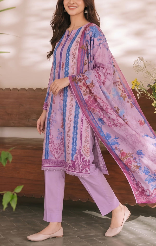 Shahkar Printed 3 Pcs Unstitch Khaddar D-1016