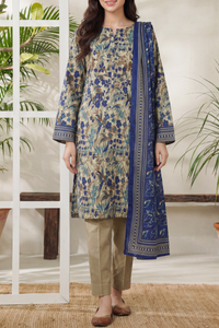 Daman Unstitch 3 Pcs Lawn D-864
