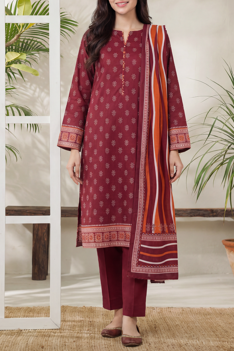 Daman Unstitch 3 Pcs Lawn D-861