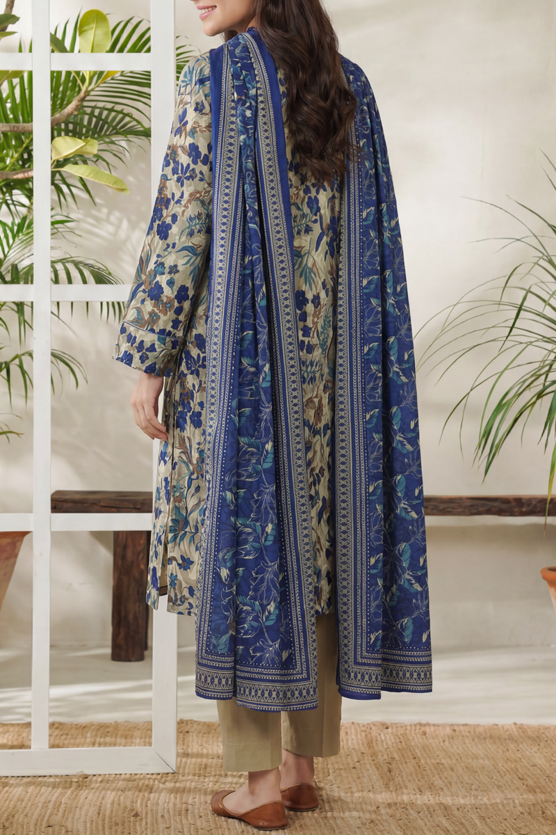 Daman Unstitch 3 Pcs Lawn D-864