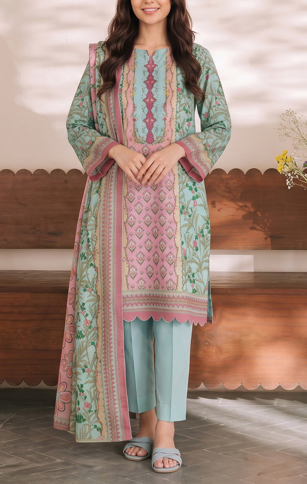 Shahkar Printed 3 Pcs Unstitch Khaddar D-1020