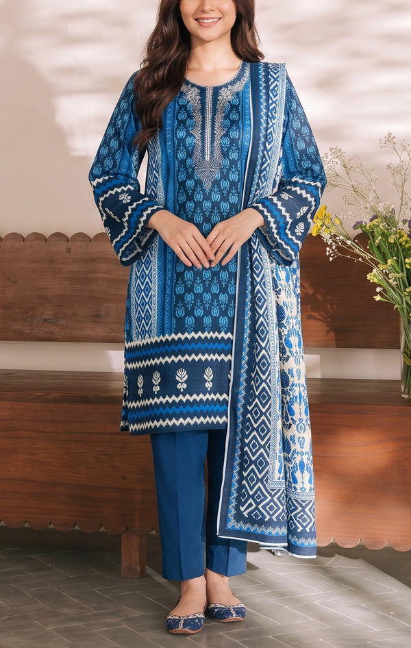 Shahkar Printed 3 Pcs Unstitch Khaddar D-1021
