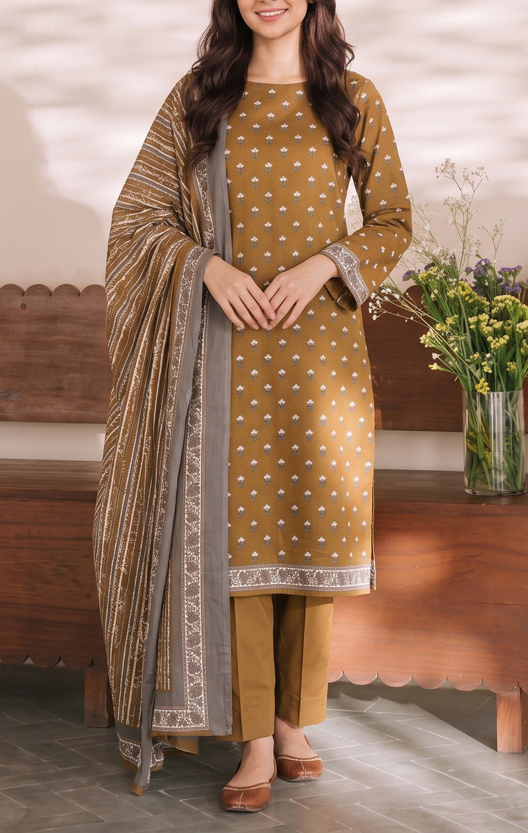 Shahkar Printed 3 Pcs Unstitch Khaddar D-1026