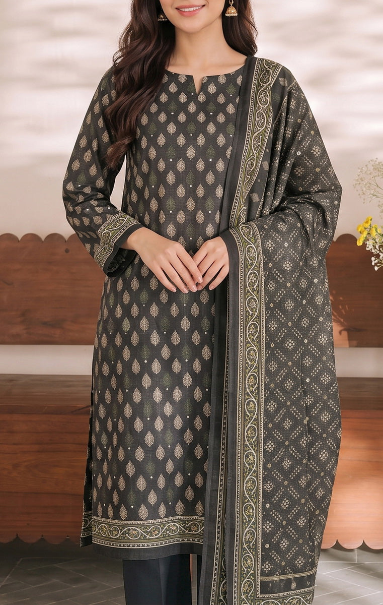 Shahkar Printed 3 Pcs Unstitch Khaddar D-1027