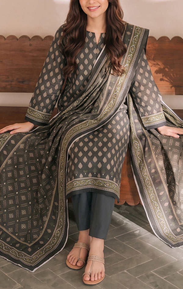 Shahkar Printed 3 Pcs Unstitch Khaddar D-1027