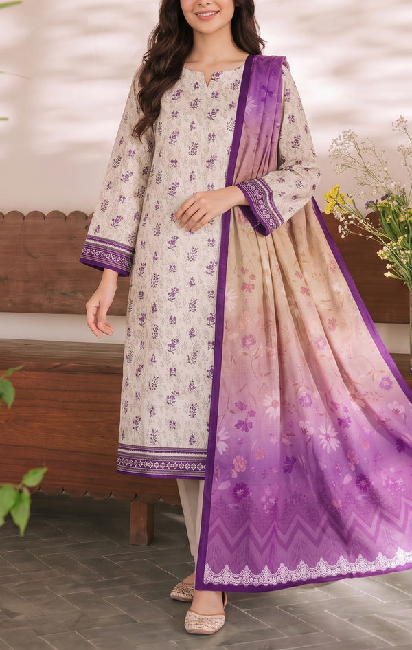Shahkar Printed 3 Pcs Unstitch Khaddar D-1028