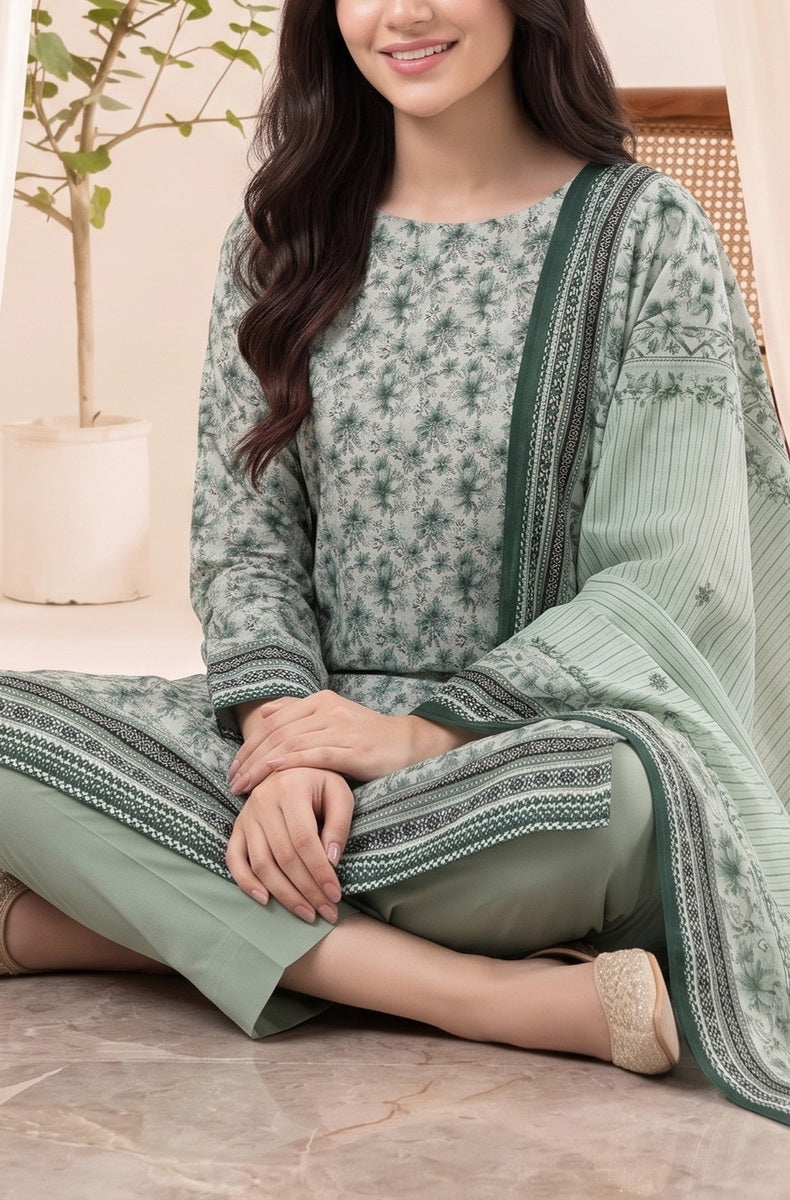 Jhalak Linen Unstitch 3 Pcs Winter D-14144
