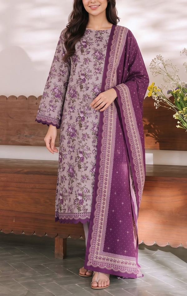 Shahkar Printed 3 Pcs Unstitch Khaddar D-1030