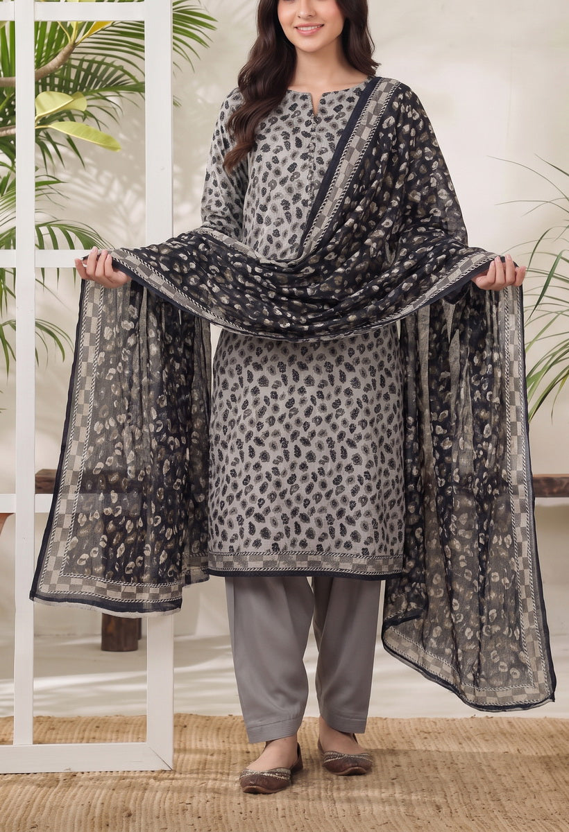Jhalak Linen Unstitch 3 Pcs Winter D-14064