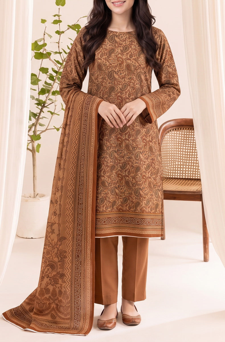 Jhalak Linen Unstitch 3 Pcs Winter D-14145