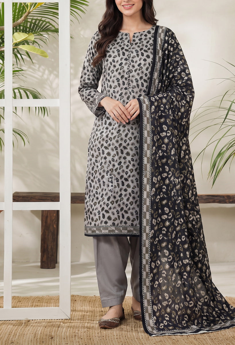 Jhalak Linen Unstitch 3 Pcs Winter D-14064