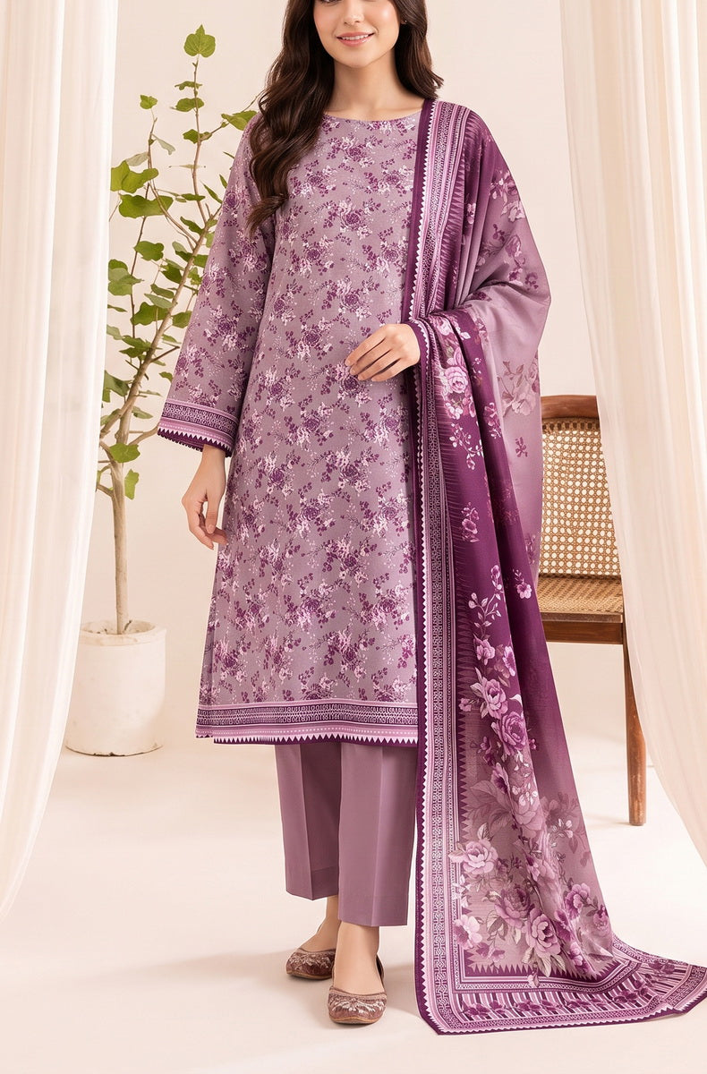 Jhalak Linen Unstitch 3 Pcs Winter D-14143