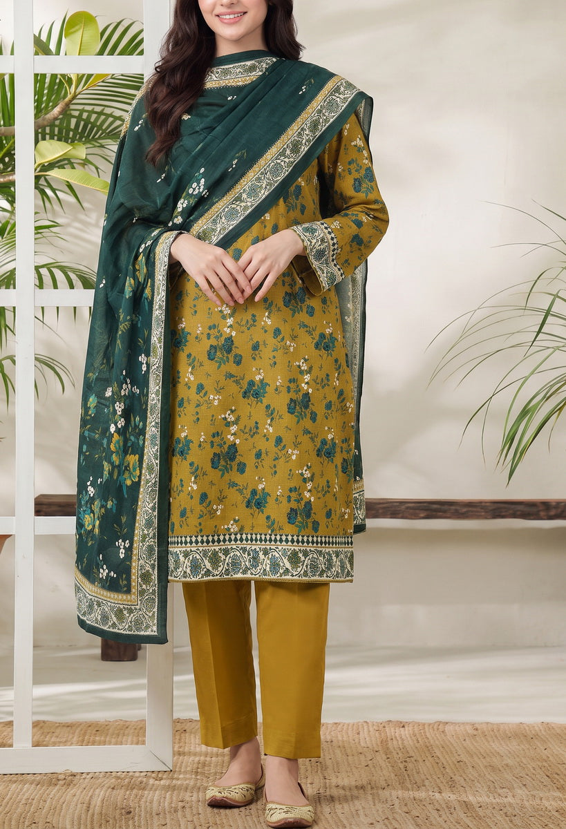 Jhalak Linen Unstitch 3 Pcs Winter D-14068