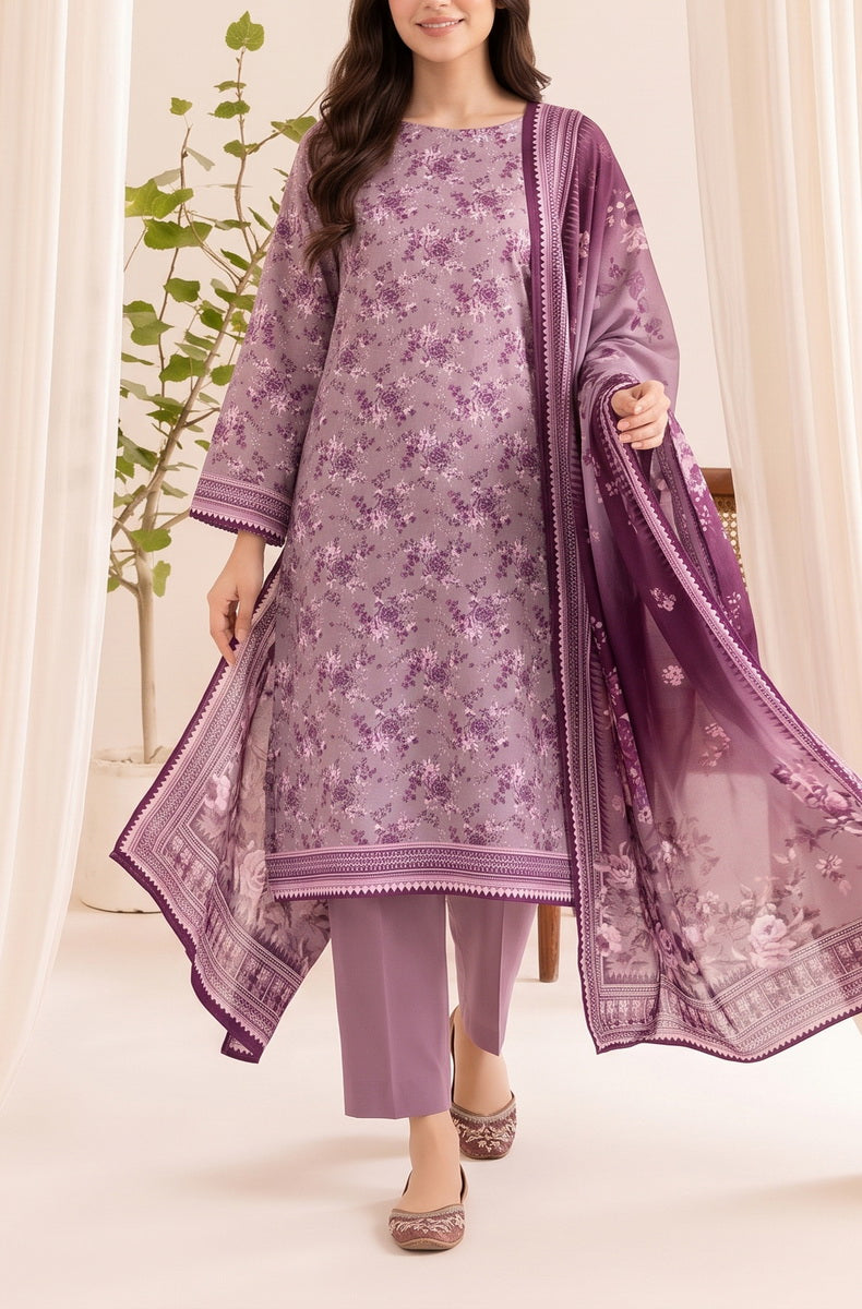 Jhalak Linen Unstitch 3 Pcs Winter D-14143
