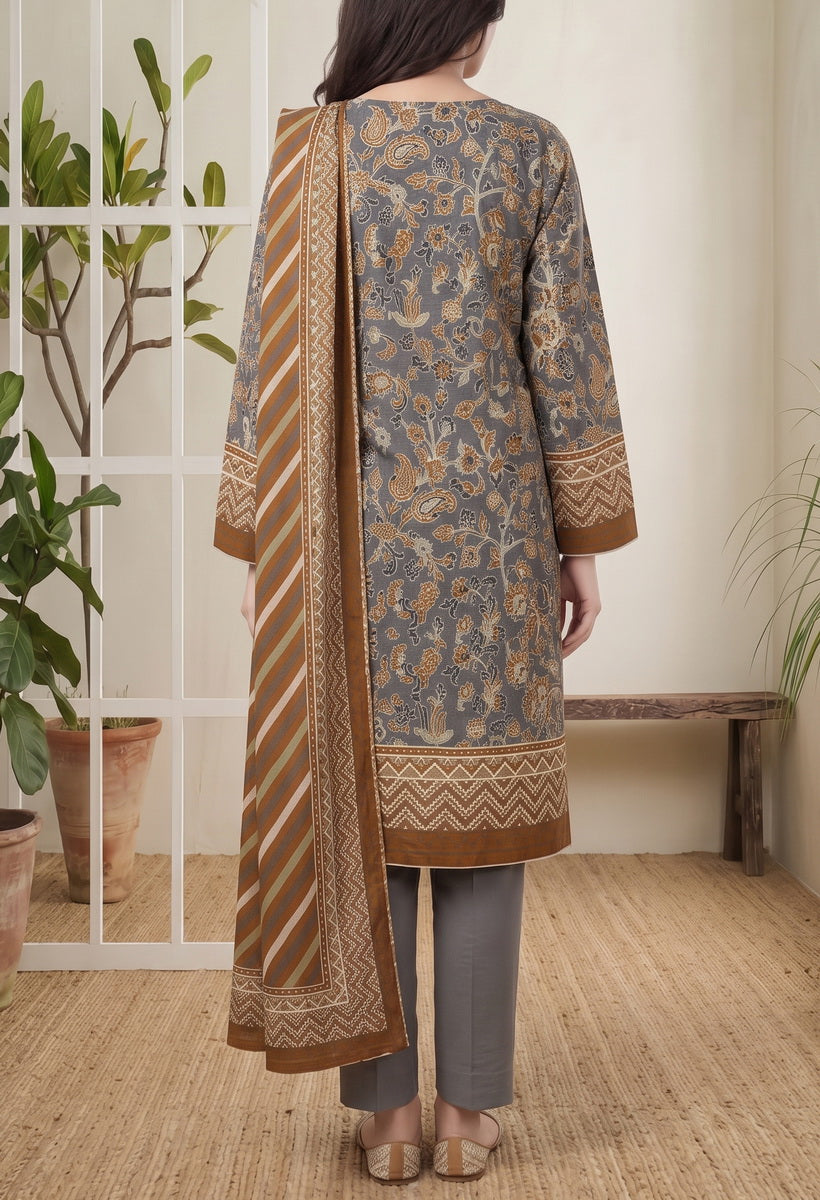 Jhalak Linen Unstitch 3 Pcs Winter D-14071