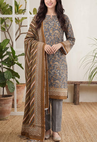 Jhalak Linen Unstitch 3 Pcs Winter D-14071