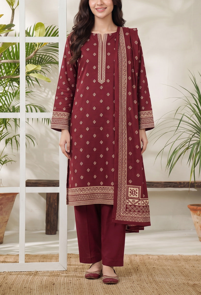 Jhalak Linen Unstitch 3 Pcs Winter D-14149